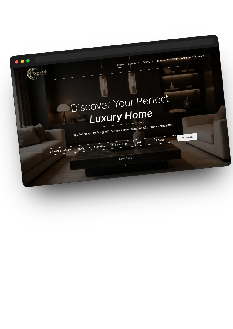 Empyrean Real Estate and Mortgage website